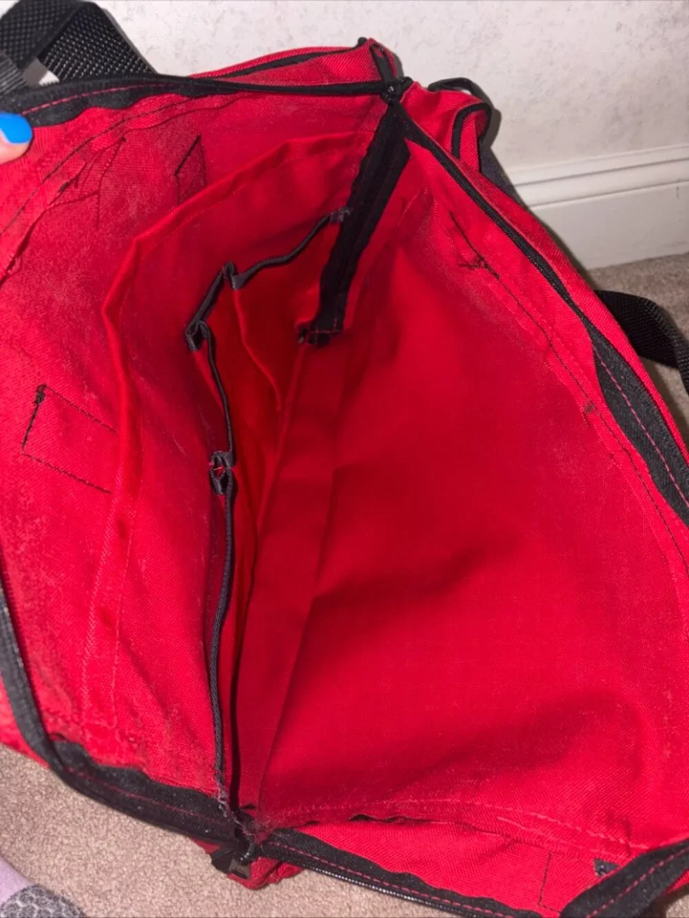 Outdoor Gear from chuck roast CORDURA nylon bag Red Large Durable 20x13x3 inches